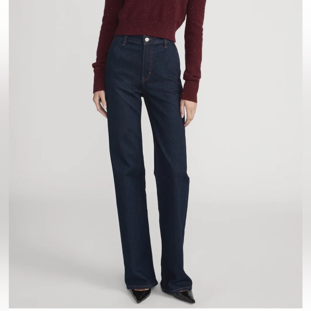 Frame Denim Women's Deep Indigo Straight Leg Jeans